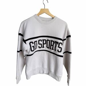 Abercrombie & Fitch Cream color “Go Sports” Crewneck Sweatshirt 🖤🤍
